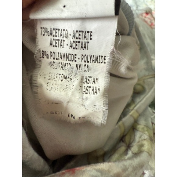 Vintage Floral Velvet Turtleneck Top Cottagecore Fairycore Long Sleeve - Picture 7 of 7